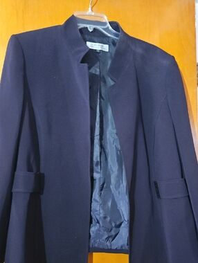 Plum Collarless Blazer - Classic Tailored Jacket By TAHARI